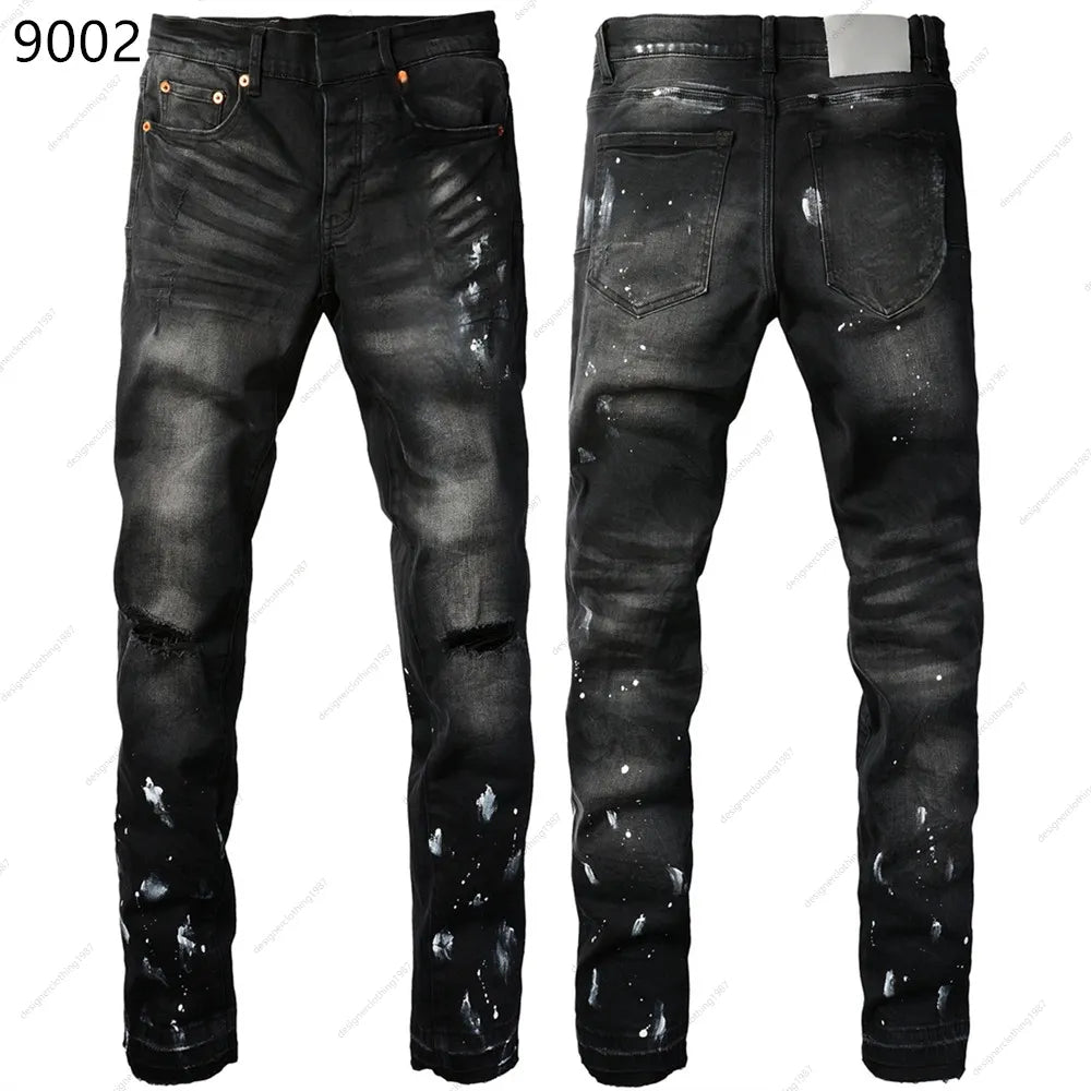 Purple "Ink Splash" Jeans