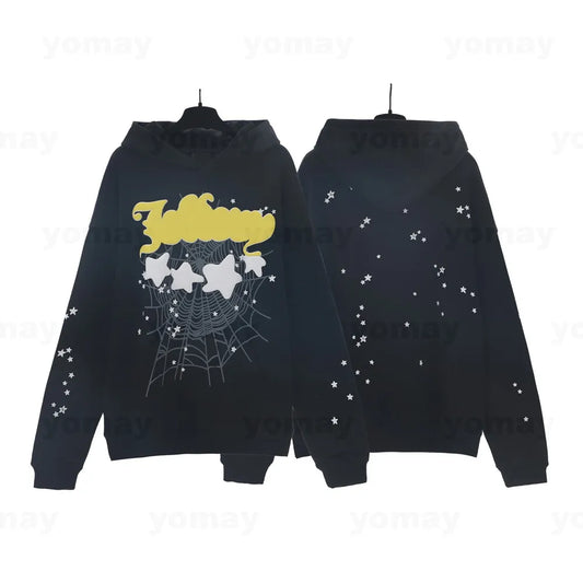 Sp5der "Black and Yellow Jeffery" Hoodie